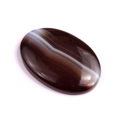 Kabošon Black Banded Agate č.2477 (40x28x6mm)