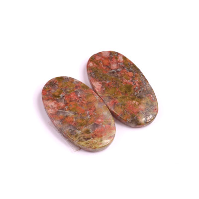 Kabošony páry Unakite č.P223 (25x14x4mm)