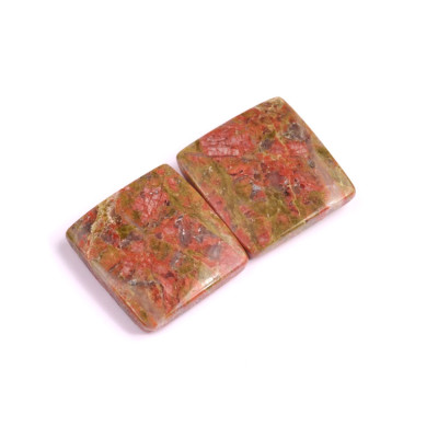 Kabošony páry Unakite č.P224 (17x16x4mm)