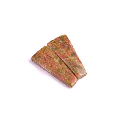 Kabošony páry Unakite č.P230 (23x10x4mm)