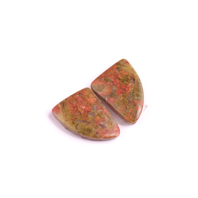 Kabošony páry Unakite č.P237 (17x13x4mm)