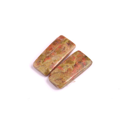 Kabošony páry Unakite č.P238 (20x9x4mm)