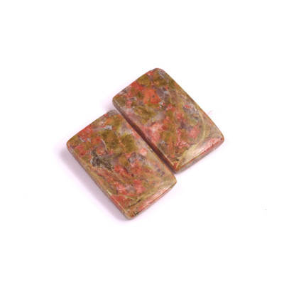 Kabošony páry Unakite č.P240 (20x12x4mm)