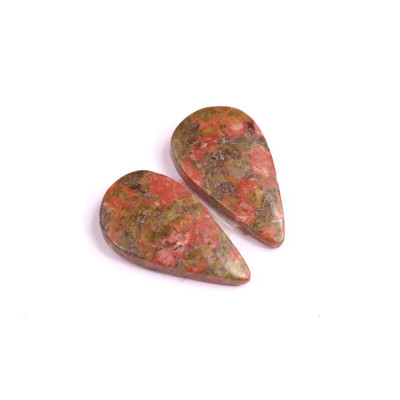 Kabošony páry Unakite č.P245 (23x14x4mm)