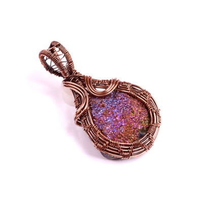 Přívěsek Titanium Blue Druzy č.32