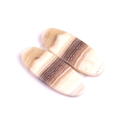 Kabošony páry Zebra Quartz č.P331 (32x13x4mm)