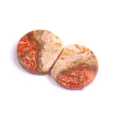 Kabošony páry Lace Agate č.P413 (22x18x5mm)