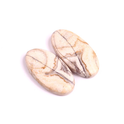 Kabošony páry Lace Agate č.P414 (27x14x5mm)