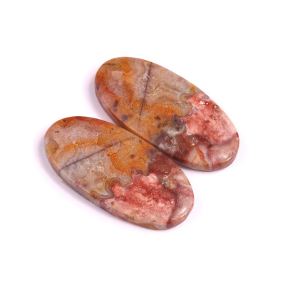 Kabošony páry Lace Agate č.P415 (31x15x4mm)