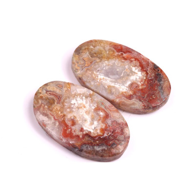 Kabošony páry Lace Agate č.P418 (29x17x5mm)