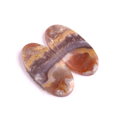 Kabošony páry Lace Agate č.P428 (30x15x4mm)