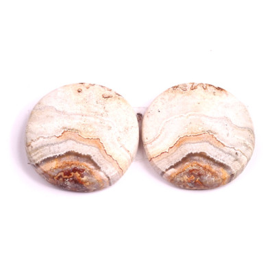 Kabošony páry Lace Agate č.P431 (23x22x4mm)