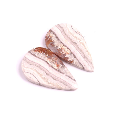 Kabošony páry Lace Agate č.P433 (35x21x5mm)