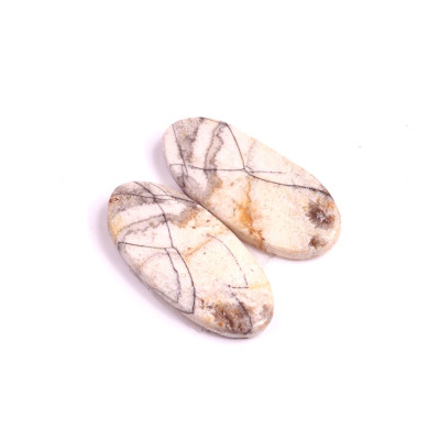 Kabošony páry Lace Agate č.P434 (26x12x4mm)