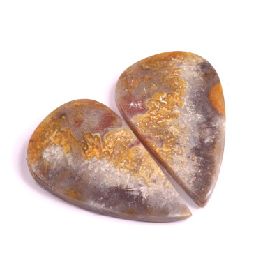 Kabošony páry Lace Agate č.P436 (34x20x4mm)