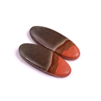 Kabošony páry Polychrome Jaspr č.P437 (32x13x5mm)