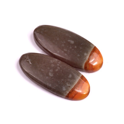 Kabošony páry Polychrome Jaspr č.P441 (35x16x5mm)