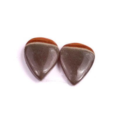 Kabošony páry Polychrome Jaspr č.P442 (23x17x6mm)