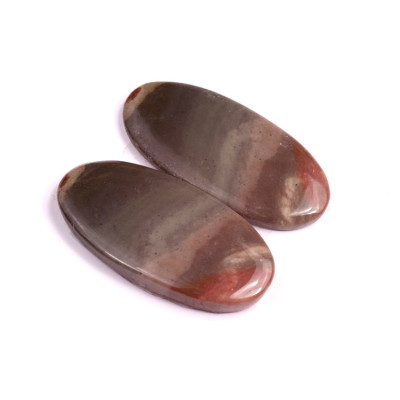 Kabošony páry Polychrome Jaspr č.P443 (33x16x4mm)