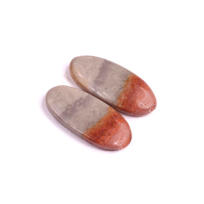 Kabošony páry Polychrome Jaspr č.P447 (27x12x4mm)