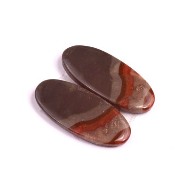 Kabošony páry Polychrome Jaspr č.P451 (31x14x3mm)