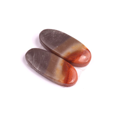 Kabošony páry Polychrome Jaspr č.P453 (28x12x6mm)