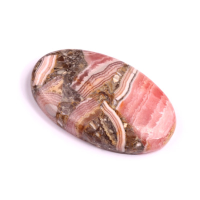 Kabošon Rhodochrosite Pyrite č.2967 (41x24x6mm)