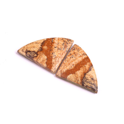Kabošony páry Picture Jasper č.P464 (20x19x3mm)