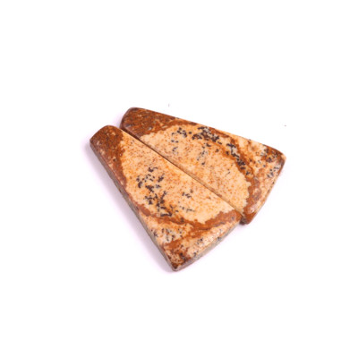 Kabošony páry Picture Jasper č.P468 (26x14x4mm)