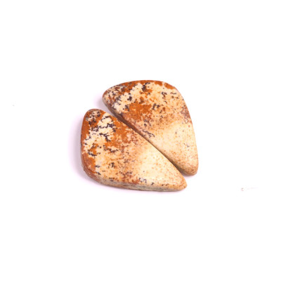 Kabošony páry Picture Jasper č.P484 (24x13x4mm)