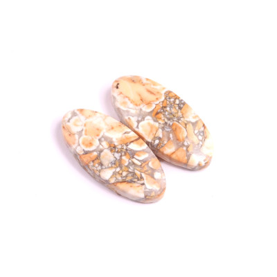 Kabošony páry Maligano Jasper č.P494 (26x12x5mm)