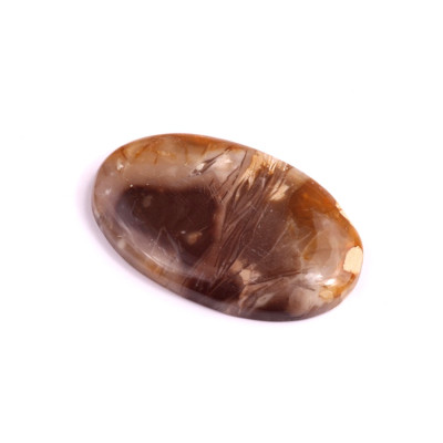 Kabošon Feather Agate č.3373 (35x22x4mm)