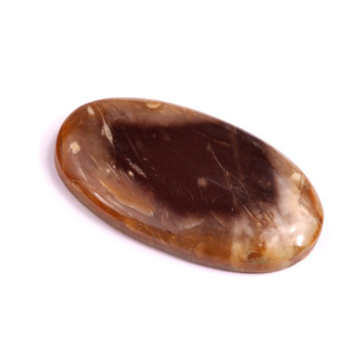 Kabošon Feather Agate č.3383 (43x23x5mm)
