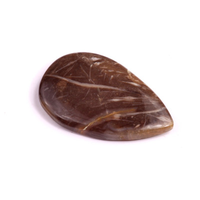 Kabošon Feather Agate č.3384 (38x24x5mm)
