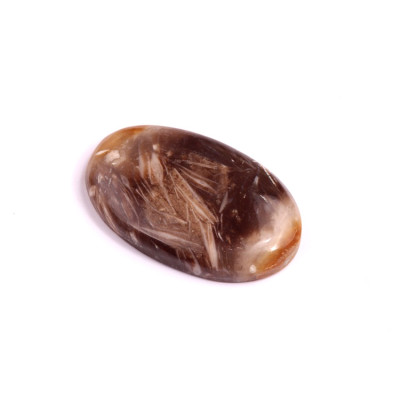 Kabošon Feather Agate č.3387 (31x20x5mm)