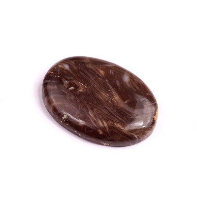 Kabošon Feather Agate č.3388 (34x24x5mm)