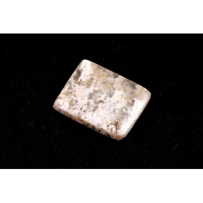 Kabošon White Feather Agate č.3498 (22x18x4mm)