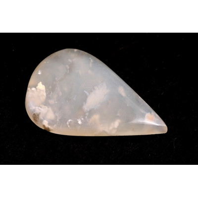 Kabošon White Feather Agate č.3501 (40x27x6mm)