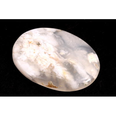 Kabošon White Feather Agate č.3502 (42x31x6mm)