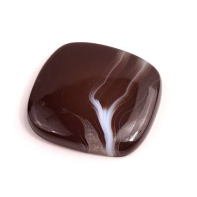Kabošon Black Banded Agate č.2461 (37x35x6mm)