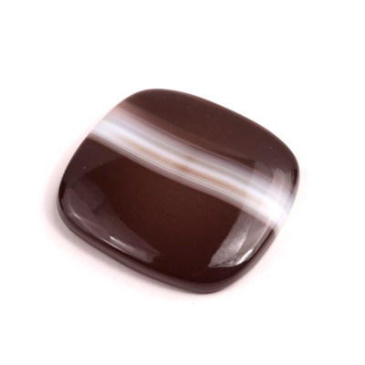Kabošon Black Banded Agate č.2474 (34x31x6mm)
