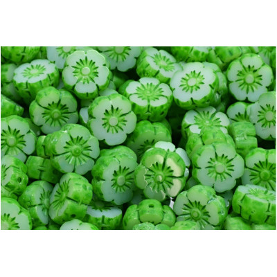 Ploškované korálky květ 10 mm č. 213