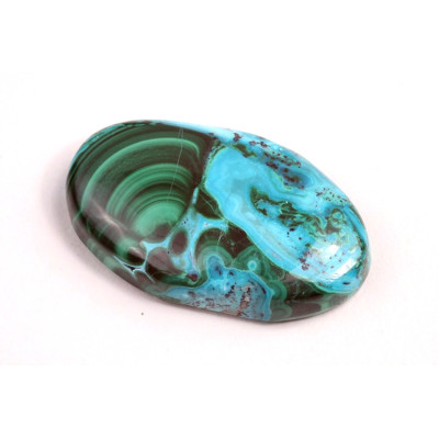 Kabošon Malachite Chrysocolla č.3847 (36x22x7mm)
