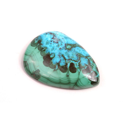 Kabošon Malachite Chrysocolla č.3850 (33x23x6mm)