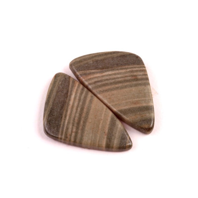 Kabošony páry Silver Leaf Jasper č.P510 (28x16x4mm)