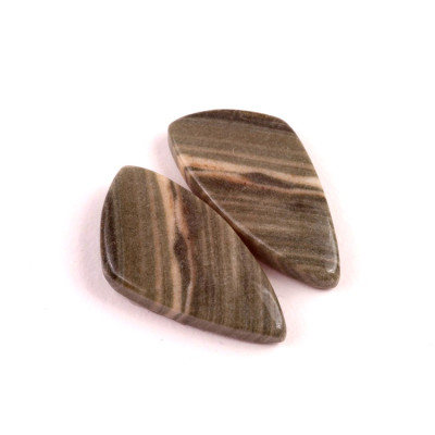 kabošony páry Silver Leaf Jasper č.P512 (27x14x4mm)