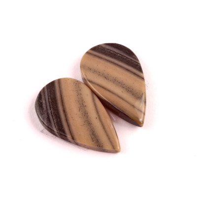 kabošony páry Silver Leaf Jasper č.P514 (25x15x4mm)