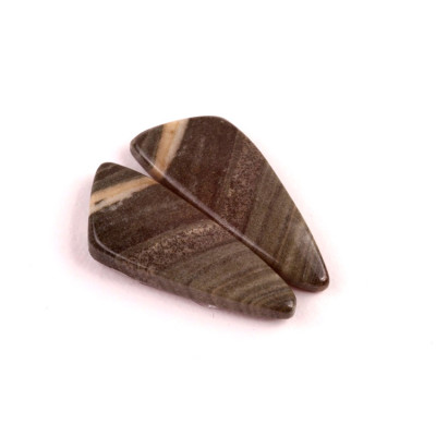kabošony páry Silver Leaf Jasper č.P516 (28x11x4mm)