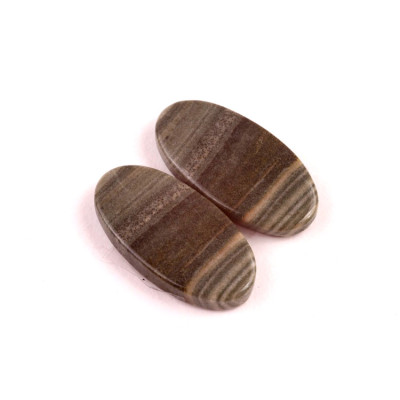 kabošony páry Silver Leaf Jasper č.P520 (24x12x4mm)