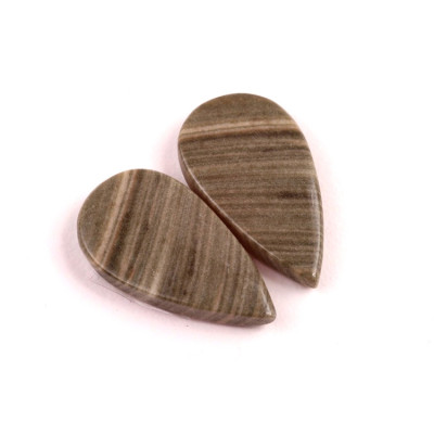 kabošony páry Silver Leaf Jasper č.P522 (26x14x4mm)